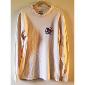 Vans Rose Graphic Long Sleeve T-Shirt Size Medium Skate Surf Beach California